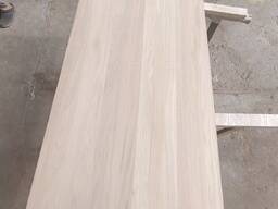 Solid-laminated and jointed oak furniture panels.