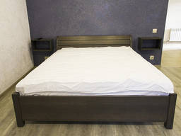 Double and single wood beds made of alder